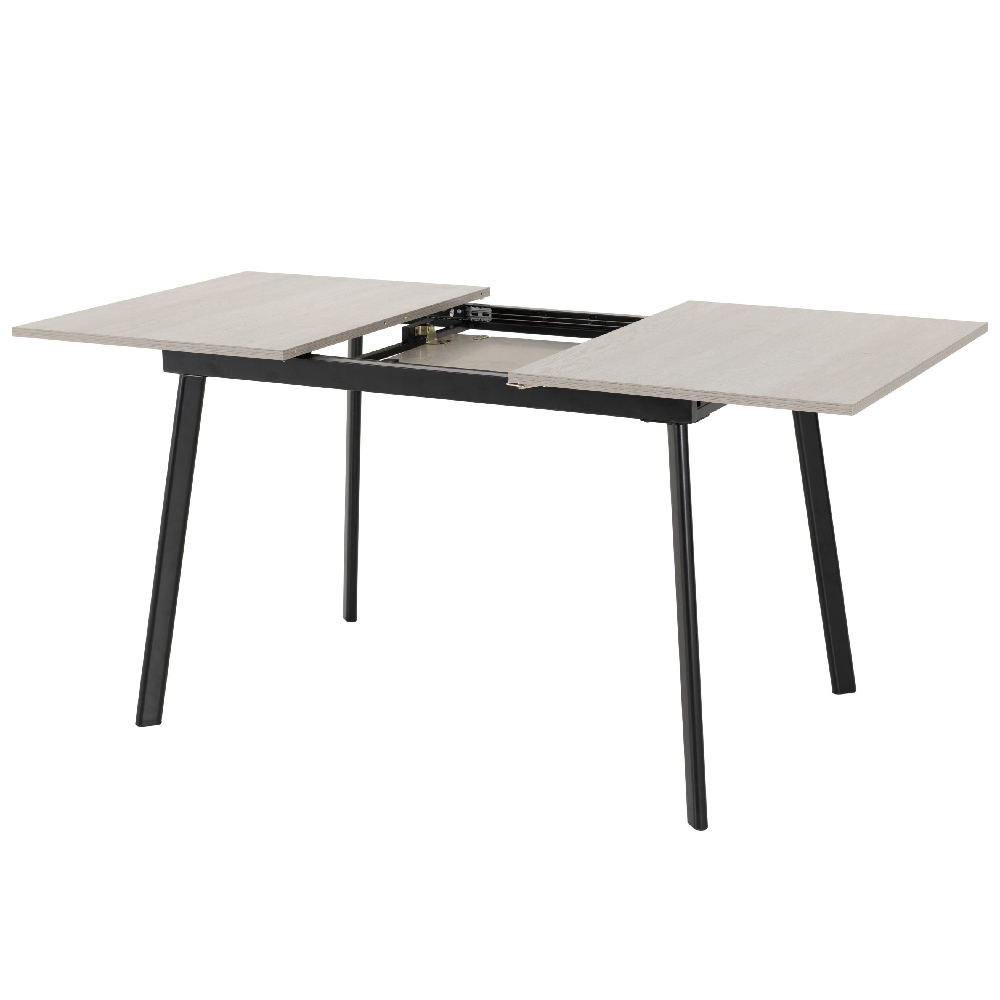 Avah Extending Concrete Dining Table With 4 Grey Chairs