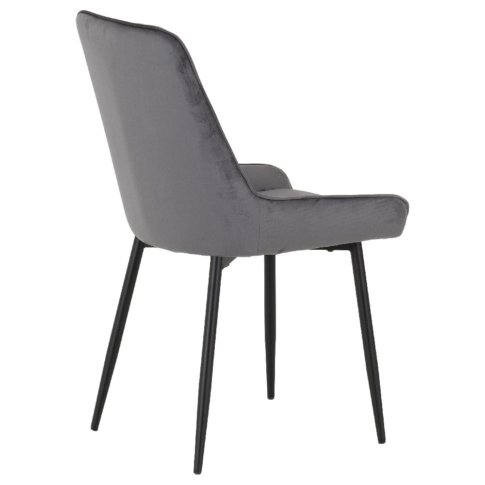 Avah Extending Concrete Dining Table With 4 Grey Chairs