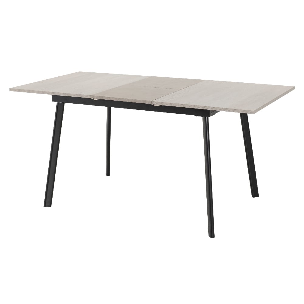 Avah Extending Concrete Dining Table With 4 Lyster Blue Chairs