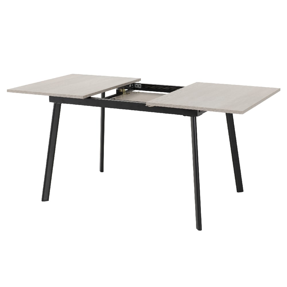 Avah Extending Concrete Dining Table With 4 Lyster Blue Chairs
