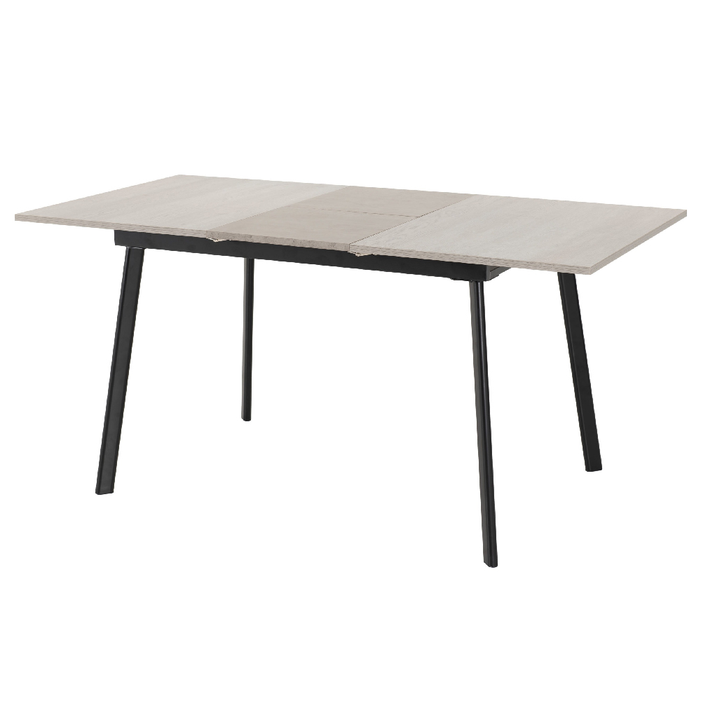 Avah Extending Concrete Dining Table With 4 Lyster Grey Chairs