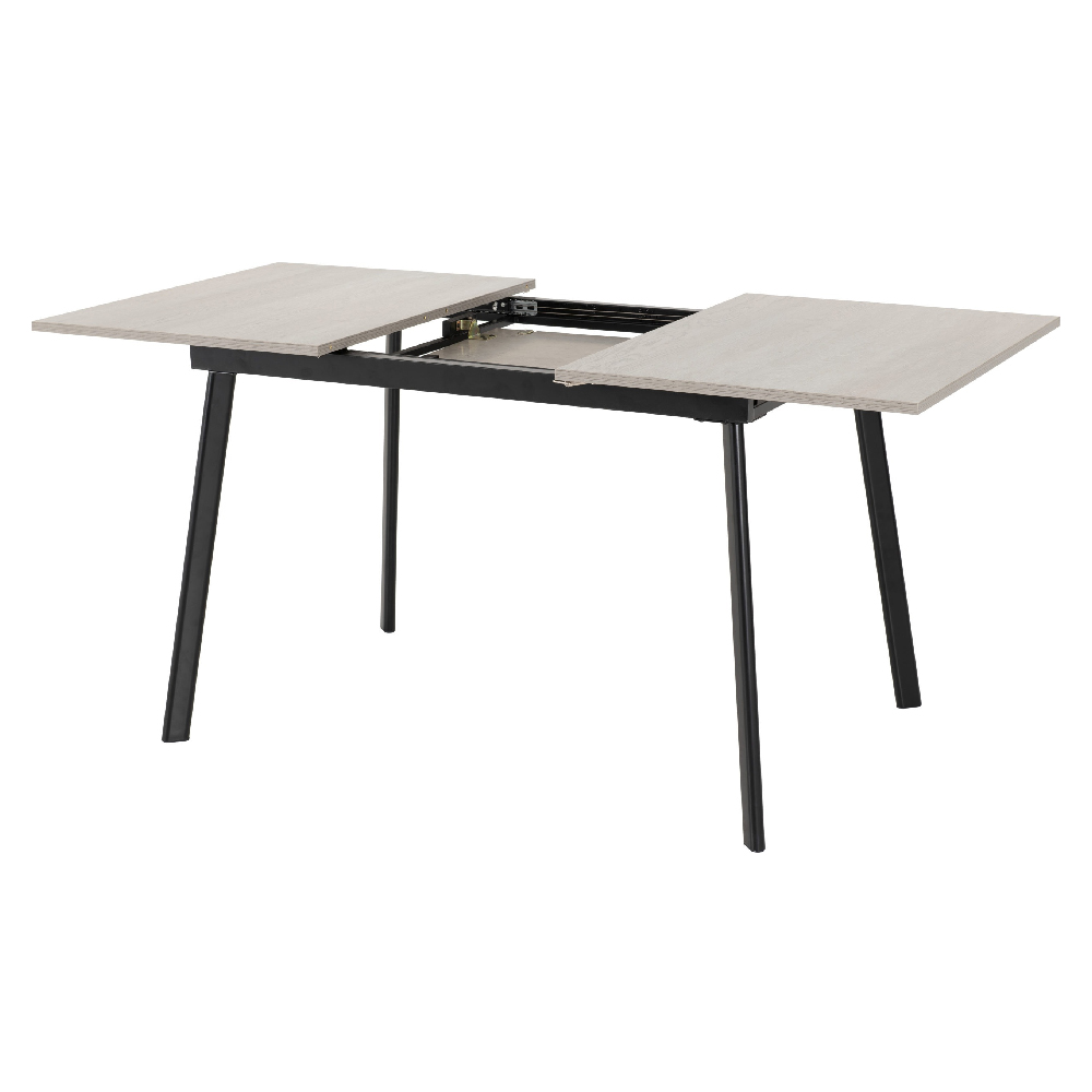 Avah Extending Concrete Dining Table With 4 Lyster Grey Chairs