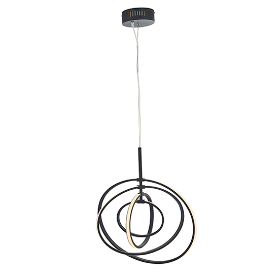 Avali LED 4 Lights Ceiling Pendant Light In Matt Black