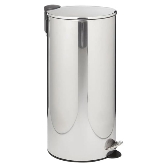 Avalon Stainless Steel 30 Litres Pedal Bin With Soft Close Lid