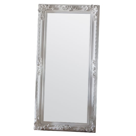 Product photograph of Avalon Wooden Leaner Floor Mirror In White from Furniture in Fashion