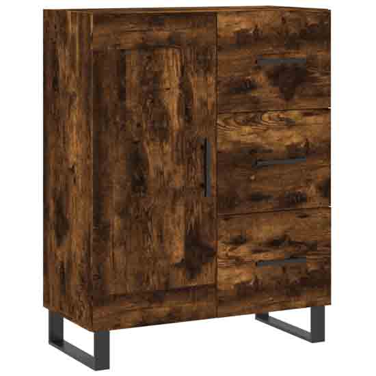Avalon Wooden Sideboard With 1 Door 3 Drawers In Smoked Oak
