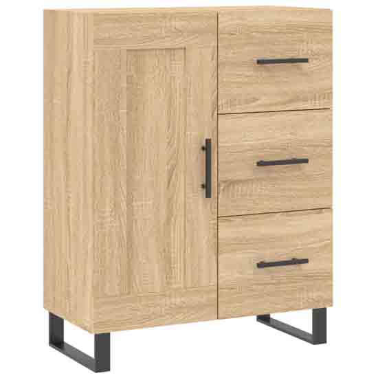 Avalon Wooden Sideboard With 1 Door 3 Drawers In Sonoma Oak
