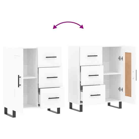 Avalon Wooden Sideboard With 1 Door 3 Drawers In White