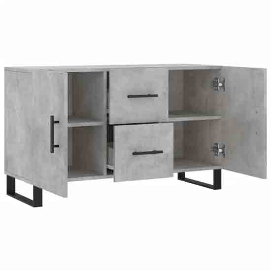Avalon Wooden Sideboard With 2 Doors 2 Drawers In Concrete Grey