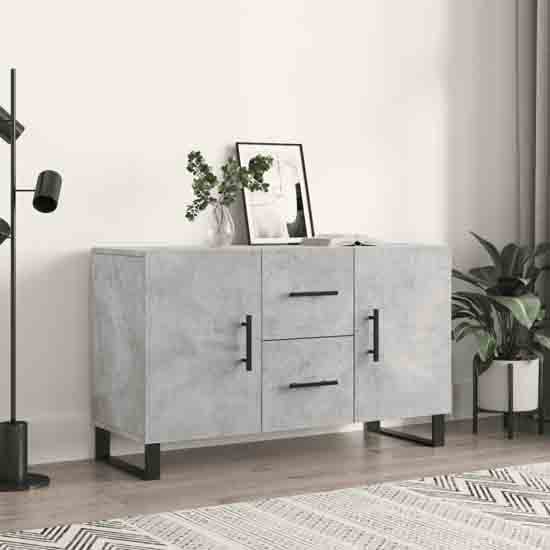 Product photograph of Avalon Wooden Sideboard With 2 Doors 2 Drawers In Concrete Grey from Furniture in Fashion