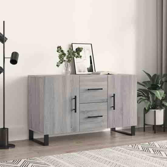Product photograph of Avalon Wooden Sideboard With 2 Doors 2 Drawers In Grey Sonoma from Furniture in Fashion