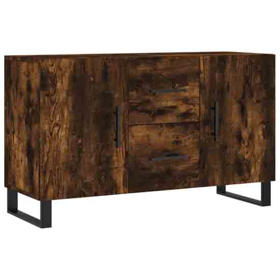 Avalon Wooden Sideboard With 2 Doors 2 Drawers In Smoked Oak