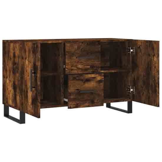 Avalon Wooden Sideboard With 2 Doors 2 Drawers In Smoked Oak