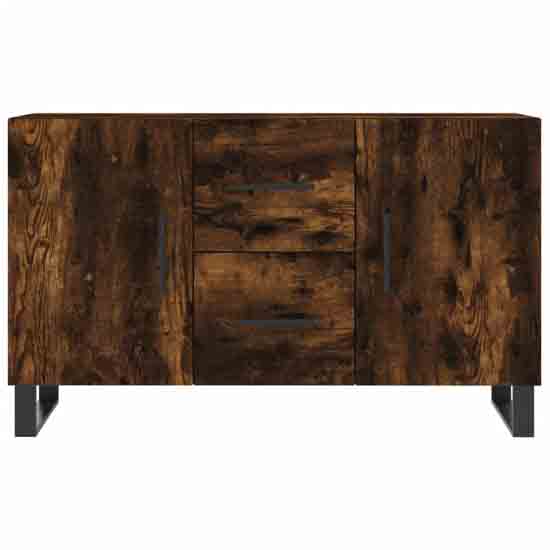 Avalon Wooden Sideboard With 2 Doors 2 Drawers In Smoked Oak