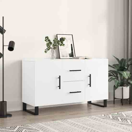 Read more about Avalon wooden sideboard with 2 doors 2 drawers in white
