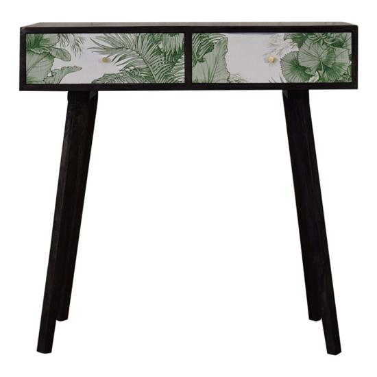 Avanti Wooden 2 Drawers Console Table In Tropical Pattern_2
