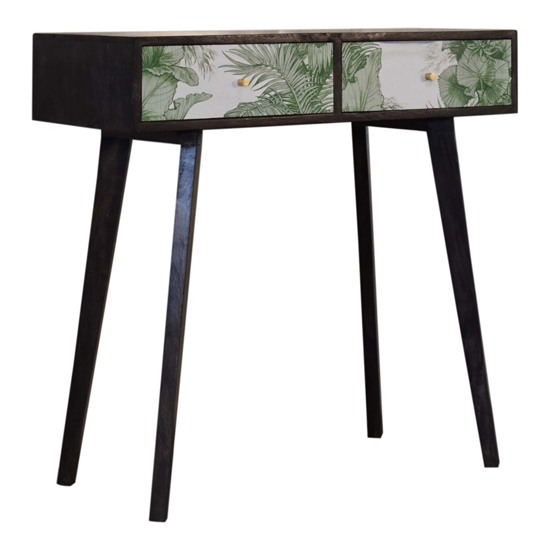 Avanti Wooden 2 Drawers Console Table In Tropical Pattern_1