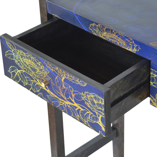 Avanti Wooden Console Table In Midnight Blue Pattern_3