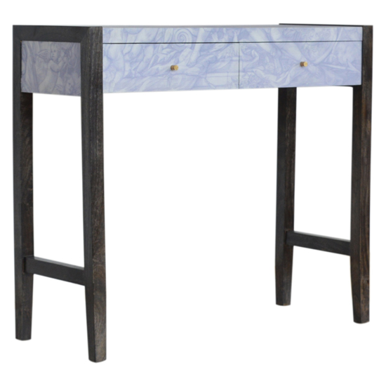 Avanti Wooden Console Table In Sculpture Pattern