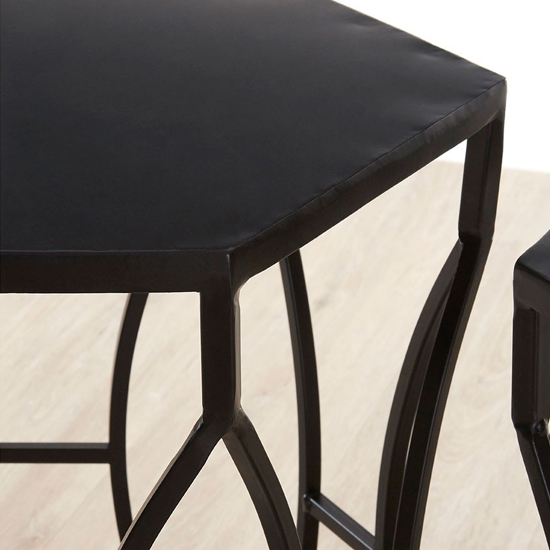 Avanto Set Of 2 Iron Side Tables In Black   _3