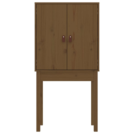Aveiro Pinewood Highboard With 2 Doors In Honey Brown