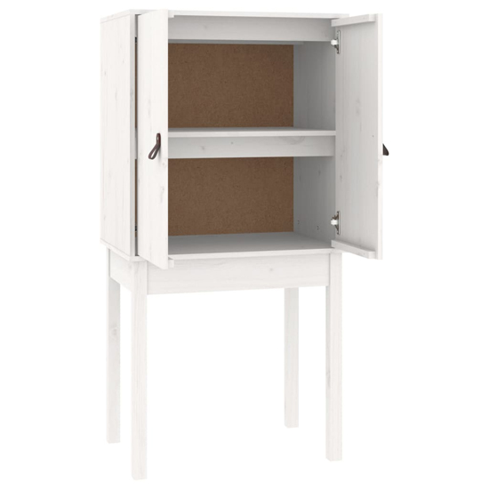 Aveiro Pinewood Highboard With 2 Doors In White