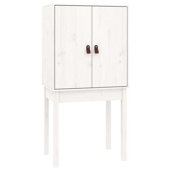 Aveiro Pinewood Highboard With 2 Doors In White