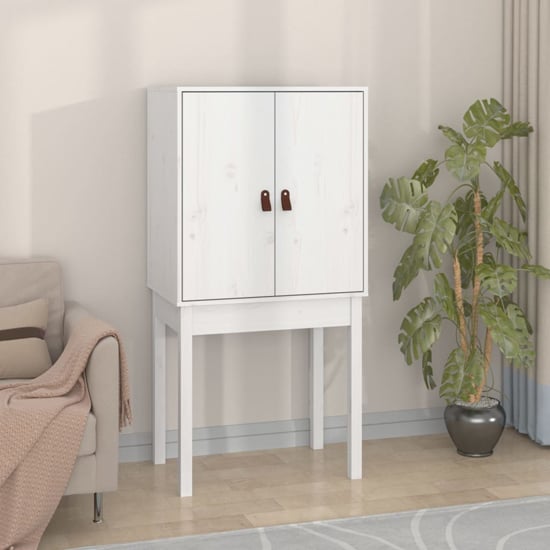 Read more about Aveiro pinewood highboard with 2 doors in white