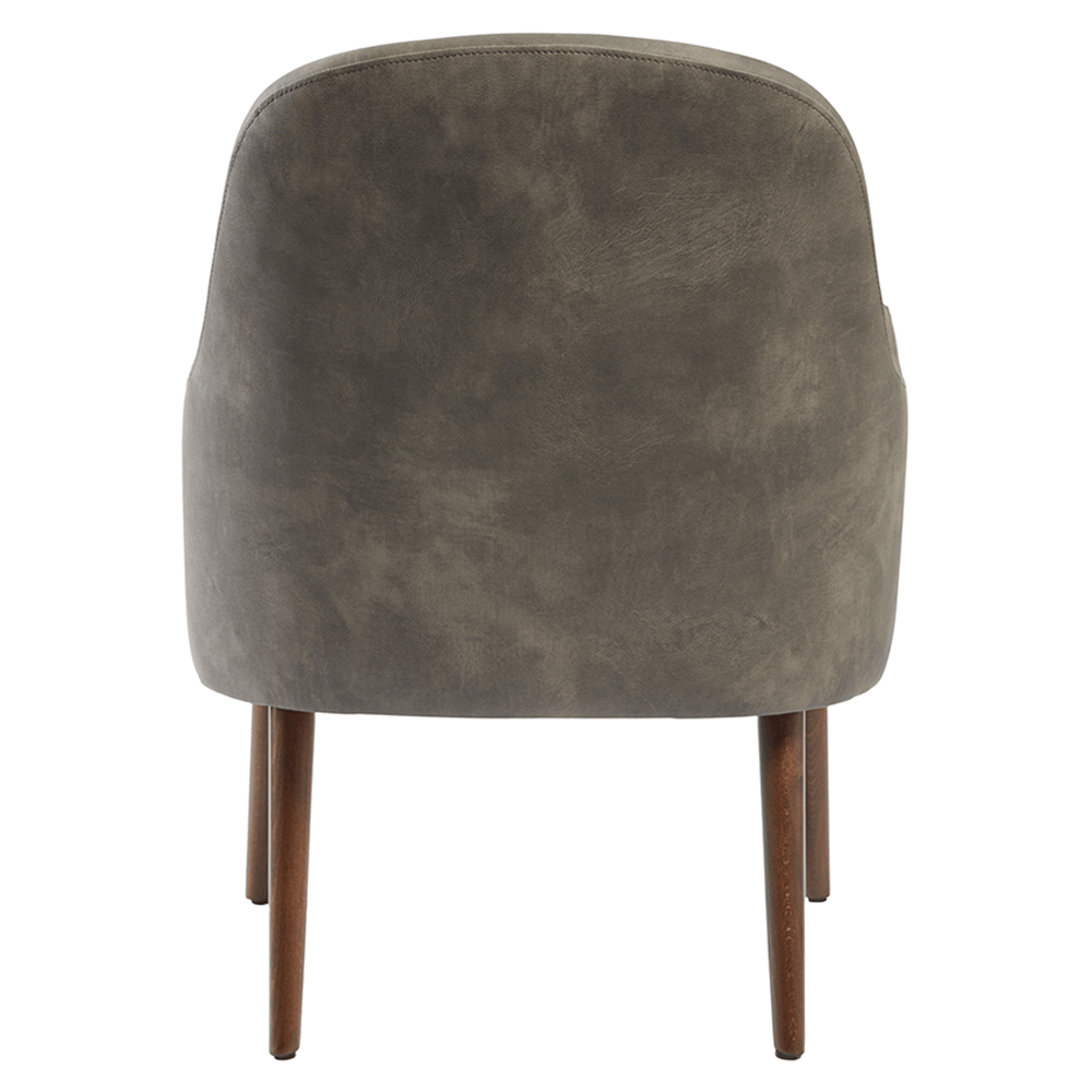 Avelay Faux Leather 1 Seater Sofa In Steel Grey