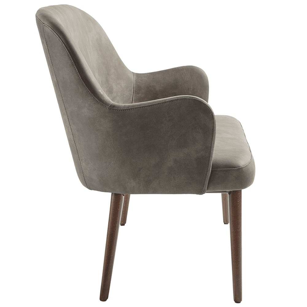 Avelay Faux Leather 2 Seater Sofa In Steel Grey