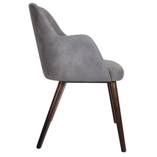 Avelay Faux Leather Armchair In Vintage Steel Grey_2