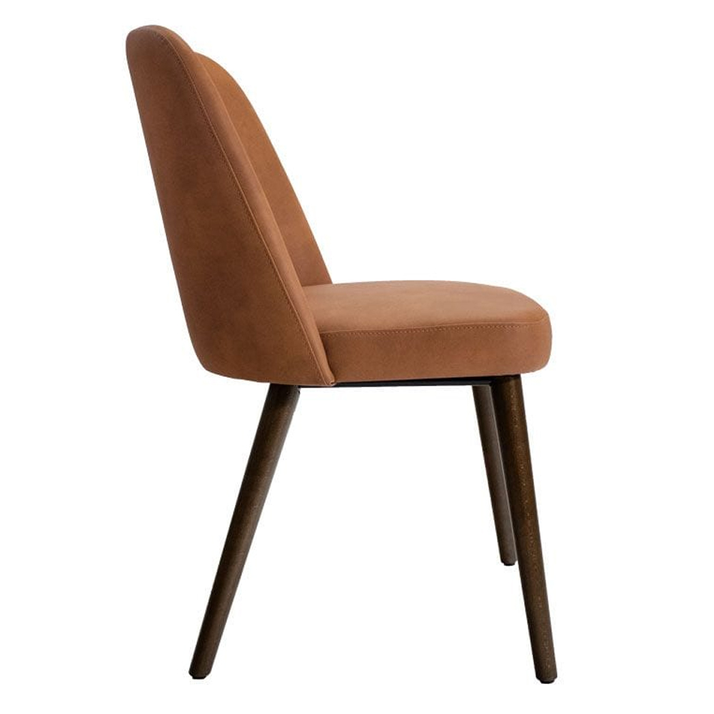 Avelay Faux Leather Bedroom Chair In Cognac Vintage Elegance