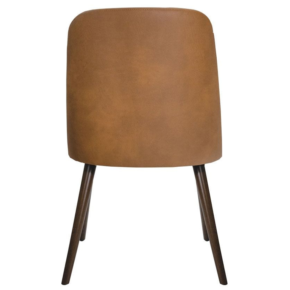 Avelay Faux Leather Bedroom Chair In Cognac Vintage Elegance