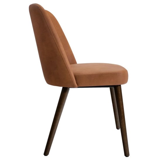 Avelay Faux Leather Dining Chair In Vintage Cognac_2