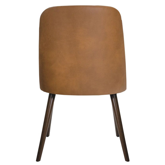 Avelay Faux Leather Dining Chair In Vintage Cognac_3