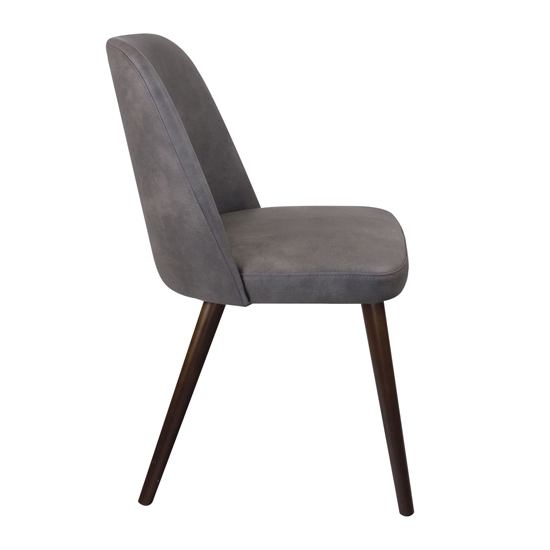 Avelay Faux Leather Dining Chair In Vintage Steel Grey_2