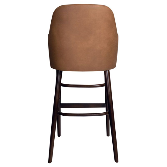 Avelay Vintage Cognac Faux Leather Bar Stools In Pair_4