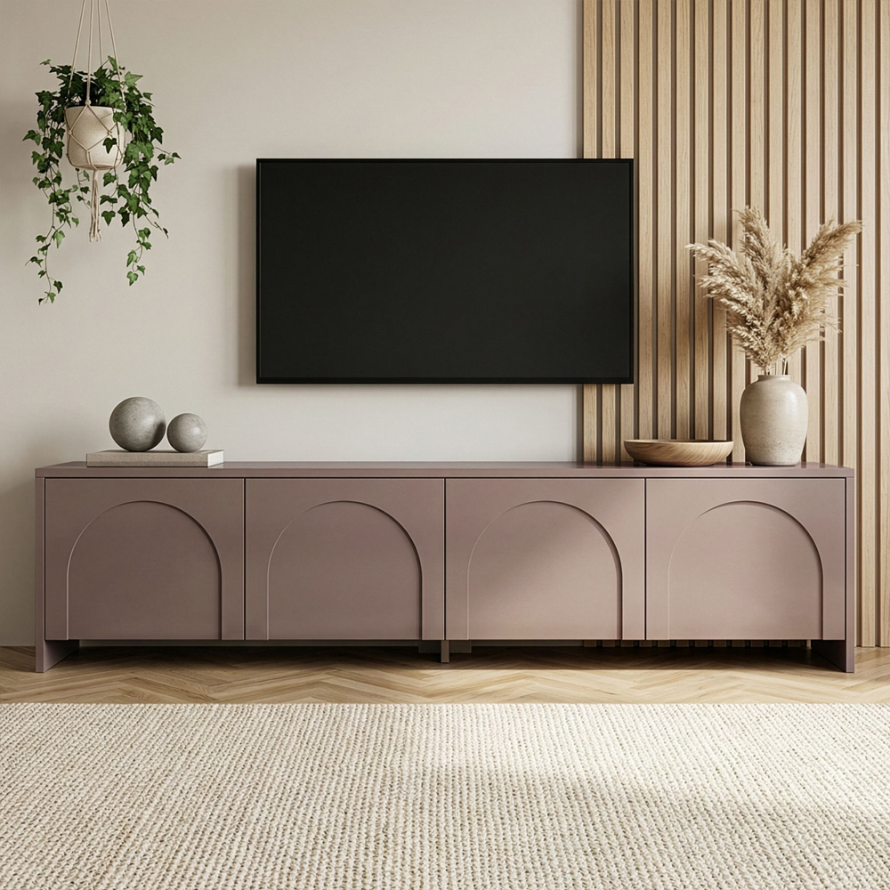 Avelis Wooden TV Stand with 4 Doors in Atlas