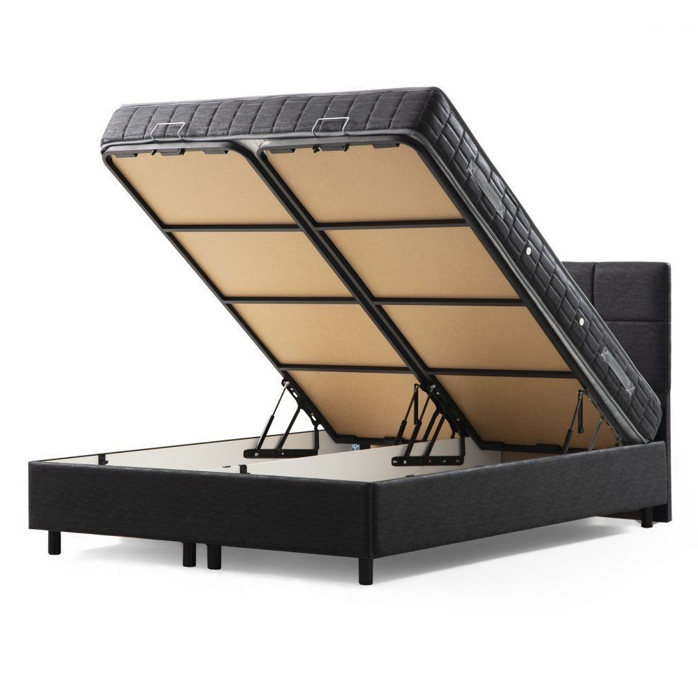 Avelon Fabric Ottoman Storage King Size Bed in Anthracite