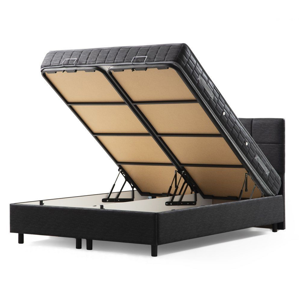 Avelon Fabric Ottoman Storage Small Double Bed in Anthracite