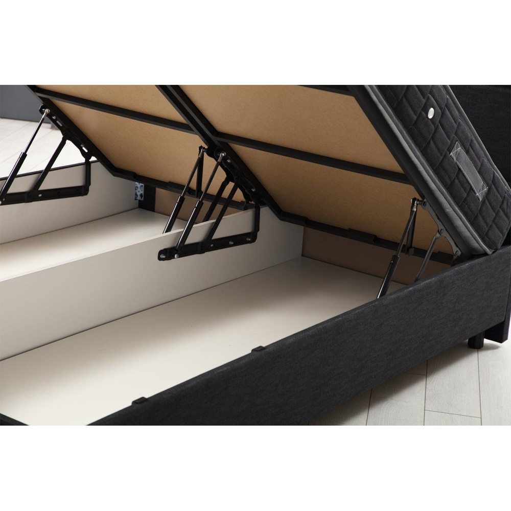 Avelon Fabric Ottoman Storage Small Double Bed in Anthracite