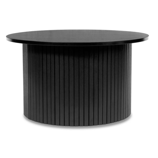 Read more about Avenel fluted wooden coffee table round in black