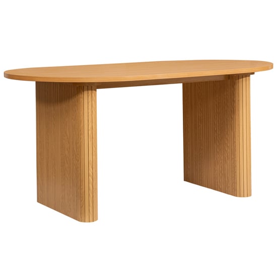 Read more about Avenel fluted wooden dining table oval in oak