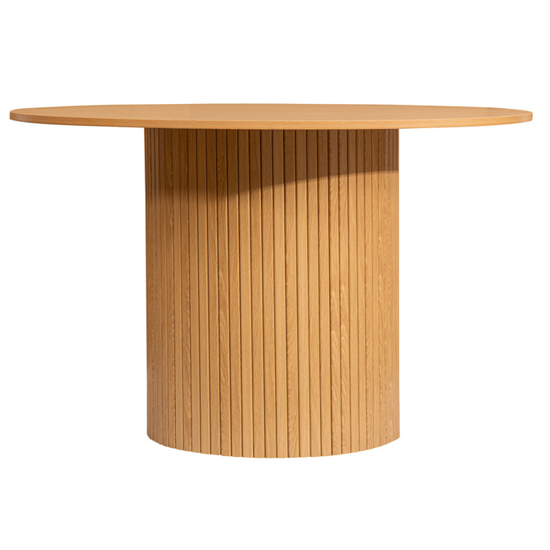 Read more about Avenel fluted wooden dining table round in oak