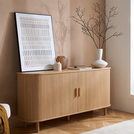 Read more about Avenel fluted wooden sideboard with 2 doors in oak