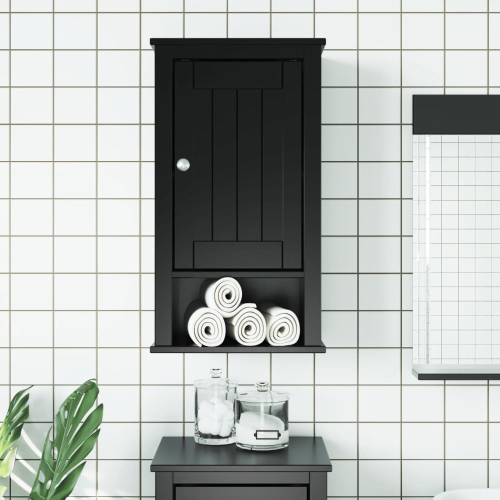 Read more about Avenel wooden bathroom wall cabinet in black
