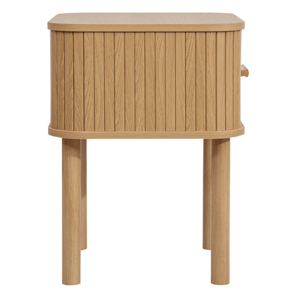 Avenel Wooden Bedside Cabinet With 1 Drawer In Oak