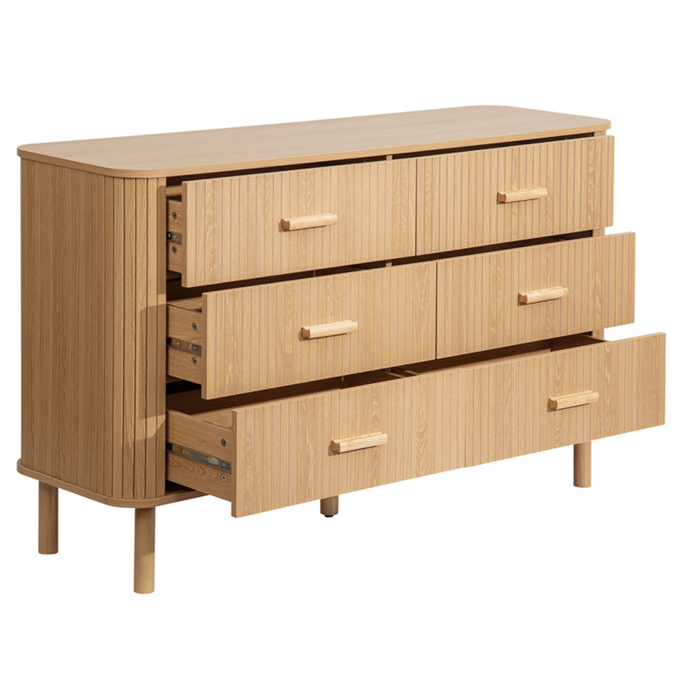 Avenel Wooden Chest Of 6 Drawers In Oak
