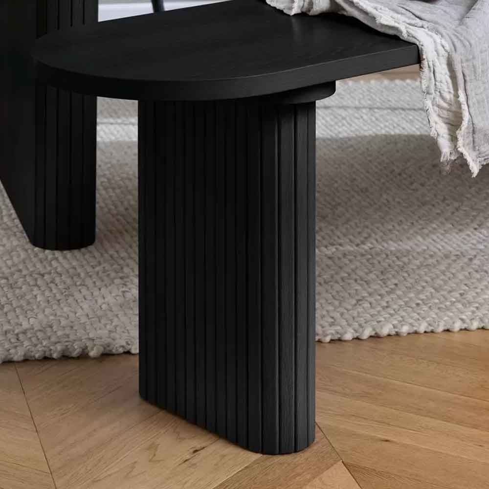 Avenel Wooden Dining Bench in Black