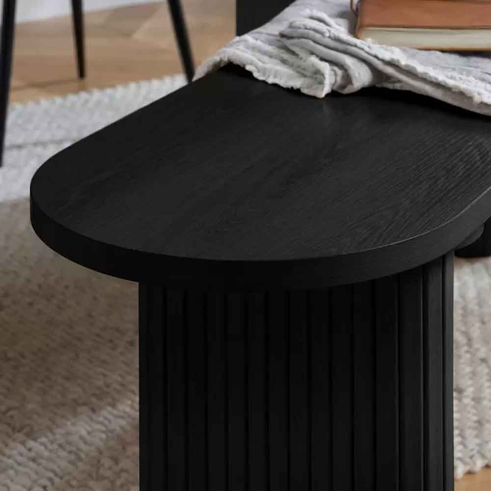 Avenel Wooden Dining Bench in Black